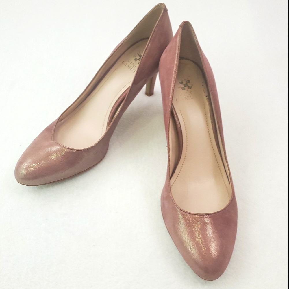 Vince camuto iridescent pink torva heels